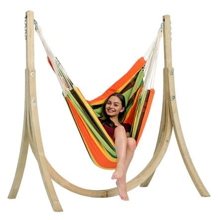 Amazonas Taurus Set Esmeralda: Brasil Gigante Esmeralda Hanging Chair with Taurus Frame