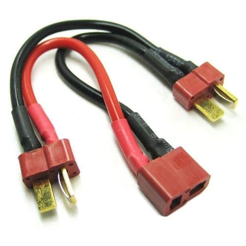 Deans 2S Battery Harness For 2 Packs In Series 14Awg Silicone ET0707