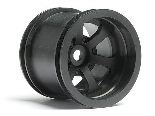 HPI Racing Scorch 6-Spoke Wheel Black (2.2in/55x50mm/2pcs) #3094