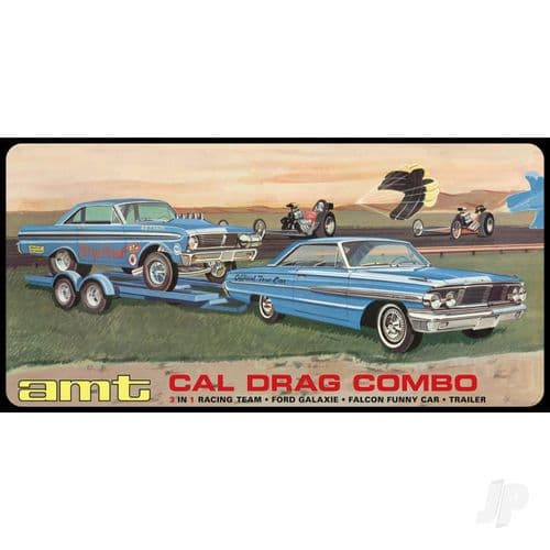 AMT Cal Drag Combo 1964 Galaxie, AWB Falcon & Trailer AMT1223