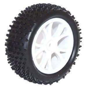 FTX Vantage Front Buggy Tyre Mounted On Wheels (Pr) - White FTX6300W