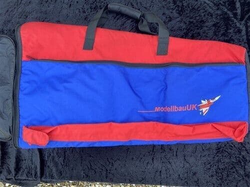 ModellbauUK Radio Control Aeroplane Wing Bags MBAWB1 Red/Blue Zipped Pouches