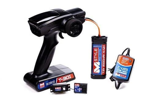 MSyle R/C Set - Radioset, Servo, Battery & Charger M-001 (Ideal for Tamiya Kits)