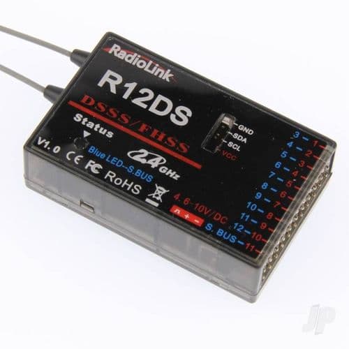 RadioLink R12DS 2.4GHz 12-Channel Receiver RLKR121001
